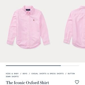 Ralph Lauren Pink Button Down Oxford Shirt